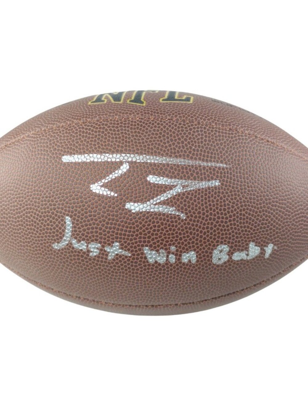 Tre Tucker Signed Wilson Football Las Vegas Raiders Just Win Baby BAS COA